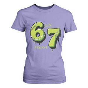 Six Seven Meme Tennis Lover T Shirt For Women Gen Alpha Slang Gift TS12 Violet Print Your Wear