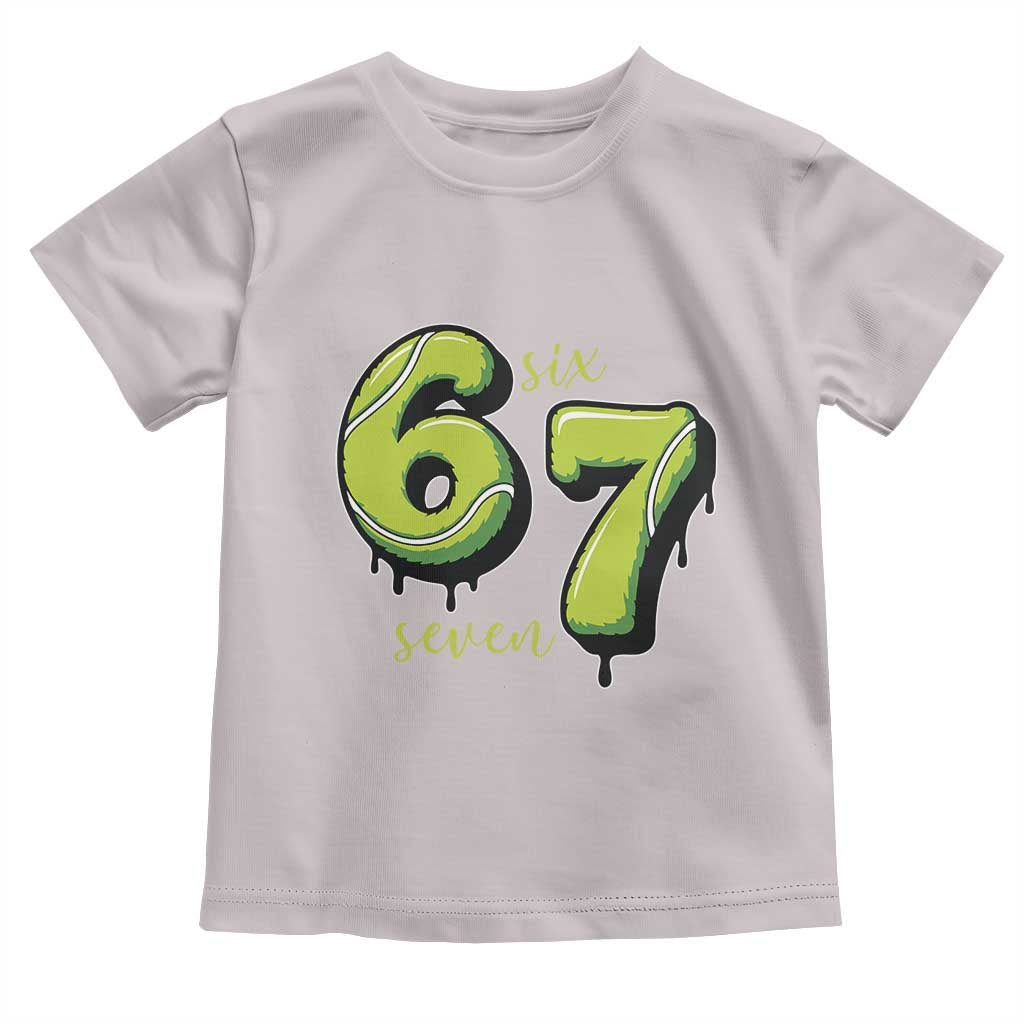 Six Seven Meme Tennis Lover Toddler T Shirt Gen Alpha Slang Gift TS12 Ice Gray Print Your Wear