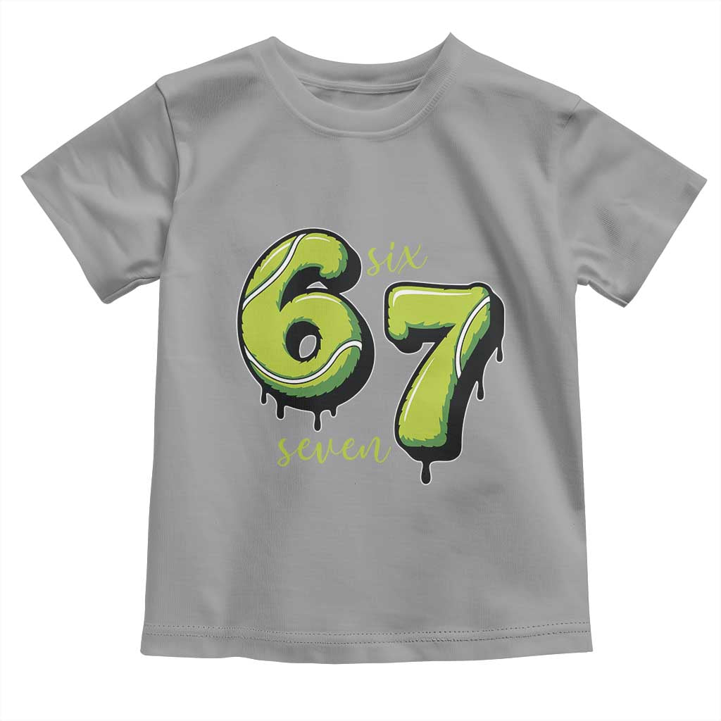 Six Seven Meme Tennis Lover Toddler T Shirt Gen Alpha Slang Gift TS12 Sport Gray Print Your Wear