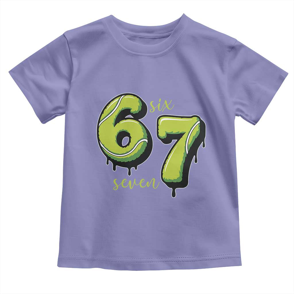 Six Seven Meme Tennis Lover Toddler T Shirt Gen Alpha Slang Gift TS12 Violet Print Your Wear
