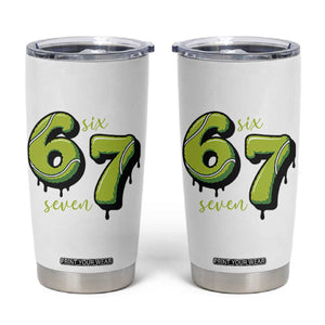Six Seven Meme Tennis Lover Tumbler Cup Gen Alpha Slang Gift TS12 White Print Your Wear