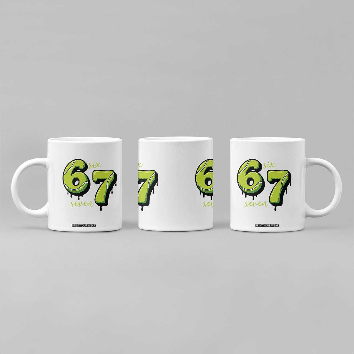 Six Seven Meme Tennis Lover Coffee Mug Gen Alpha Slang Gift TS12 Print Your Wear