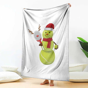 Funny Christmas Tennis Snowman Throw Blanket Tennis Lover Gift TS12 Print Your Wear