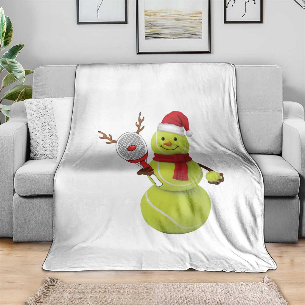 Funny Christmas Tennis Snowman Throw Blanket Tennis Lover Gift TS12 Print Your Wear