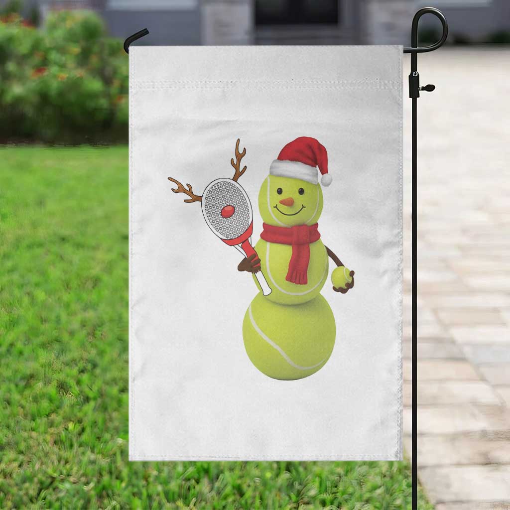Funny Christmas Tennis Snowman Garden Flag Tennis Lover Gift TS12 Print Your Wear