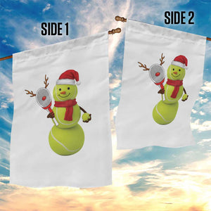 Funny Christmas Tennis Snowman Garden Flag Tennis Lover Gift TS12 Print Your Wear