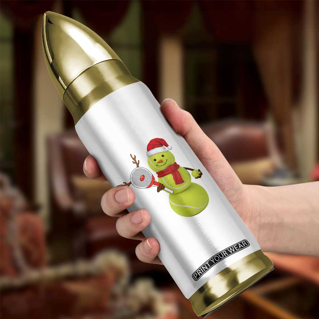 Funny Christmas Tennis Snowman Bullet Tumbler Tennis Lover Gift TS12 Print Your Wear