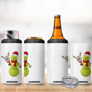 Funny Christmas Tennis Snowman 4 in 1 Can Cooler Tumbler Tennis Lover Gift TS12 Print Your Wear