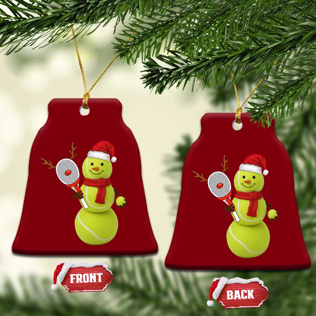 Funny Christmas Tennis Snowman Ceramic Ornament Tennis Lover Gift TS12 Print Your Wear