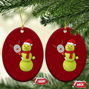 Funny Christmas Tennis Snowman Ceramic Ornament Tennis Lover Gift TS12 Print Your Wear