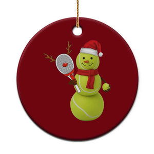 Funny Christmas Tennis Snowman Ceramic Ornament Tennis Lover Gift TS12 1pc Red Print Your Wear