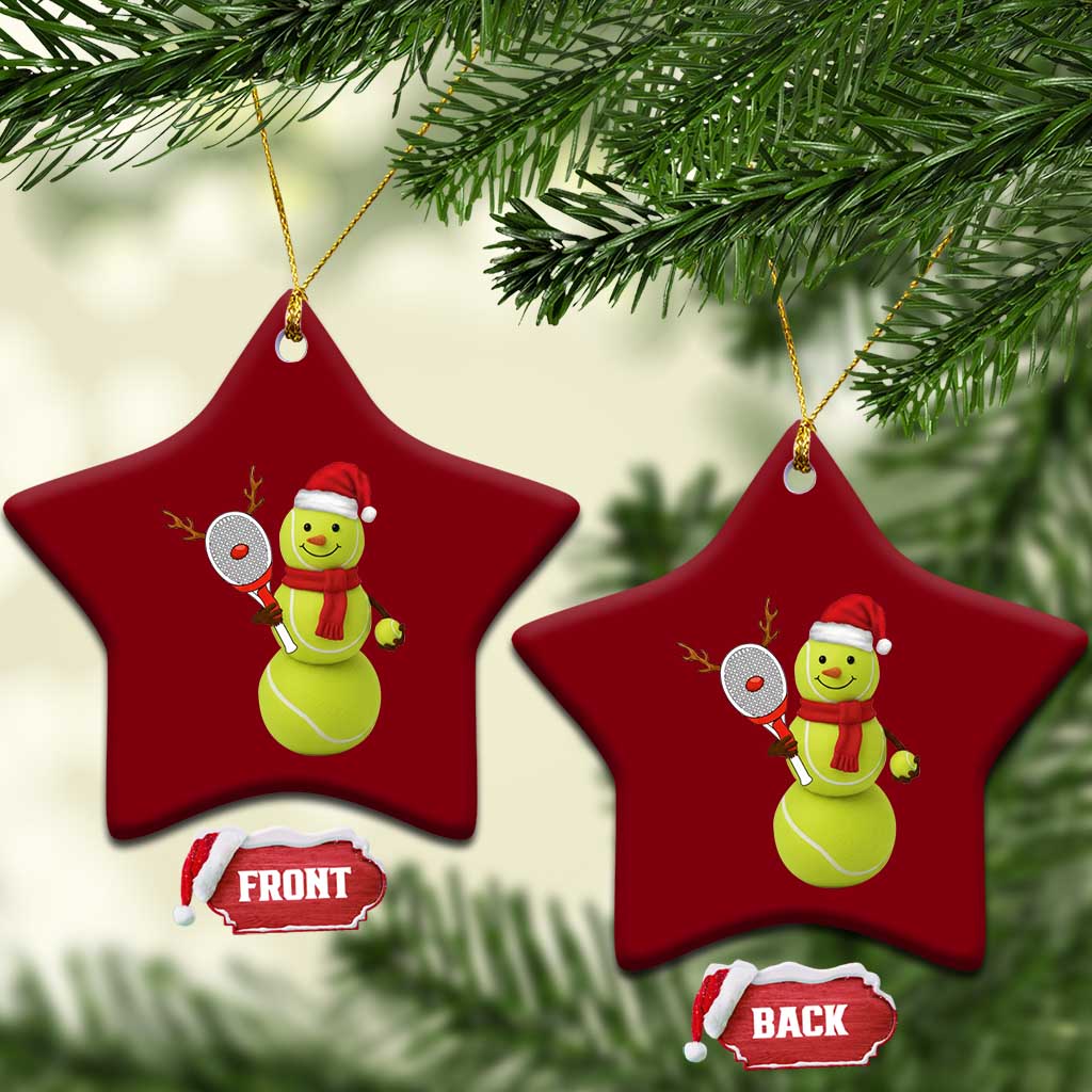 Funny Christmas Tennis Snowman Ceramic Ornament Tennis Lover Gift TS12 Print Your Wear