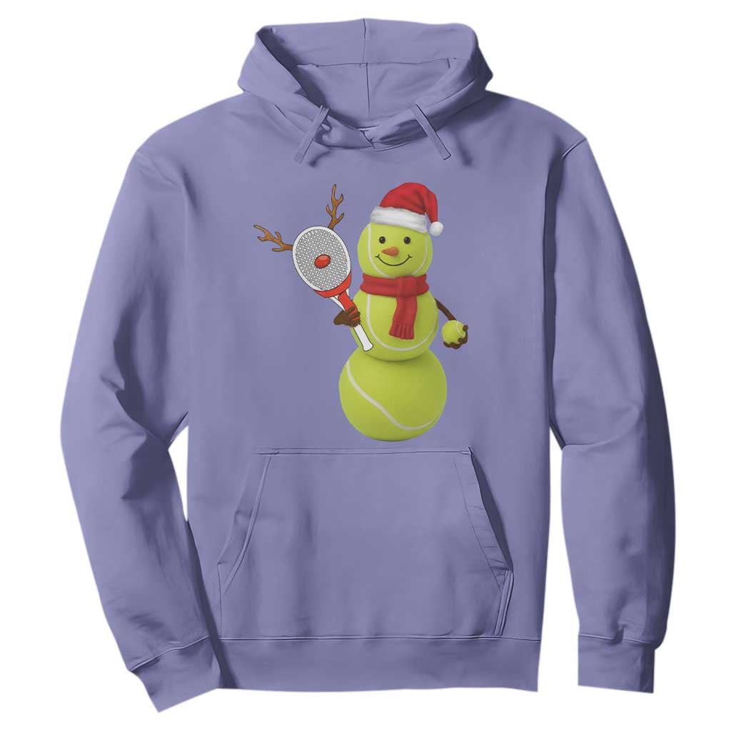 Funny Christmas Tennis Snowman Hoodie Tennis Lover Gift TS12 Violet Print Your Wear