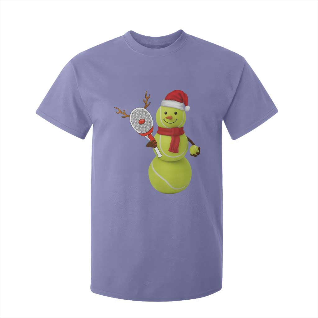 Funny Christmas Tennis Snowman T Shirt For Kid Tennis Lover Gift TS12 Violet Print Your Wear