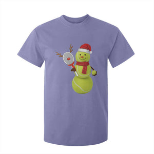 Funny Christmas Tennis Snowman T Shirt For Kid Tennis Lover Gift TS12 Violet Print Your Wear