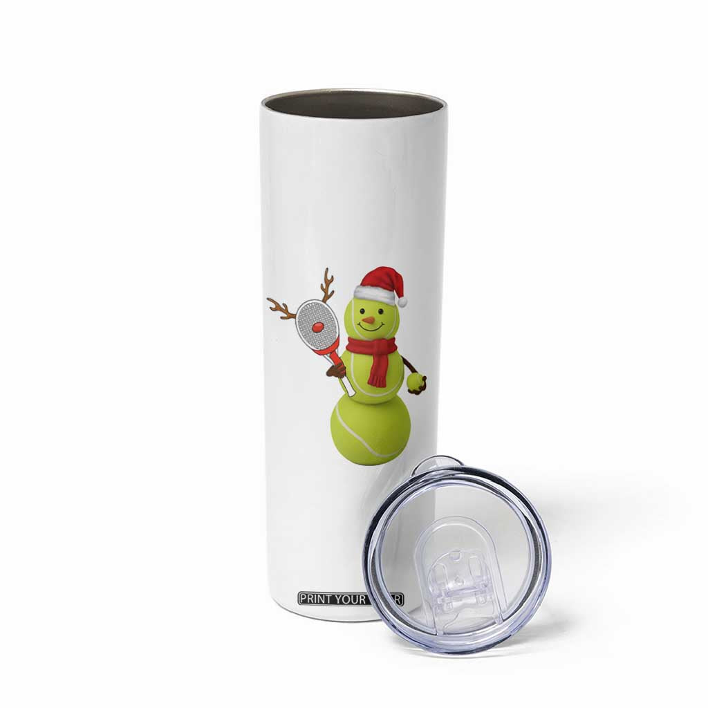 Funny Christmas Tennis Snowman Skinny Tumbler Tennis Lover Gift TS12 Print Your Wear