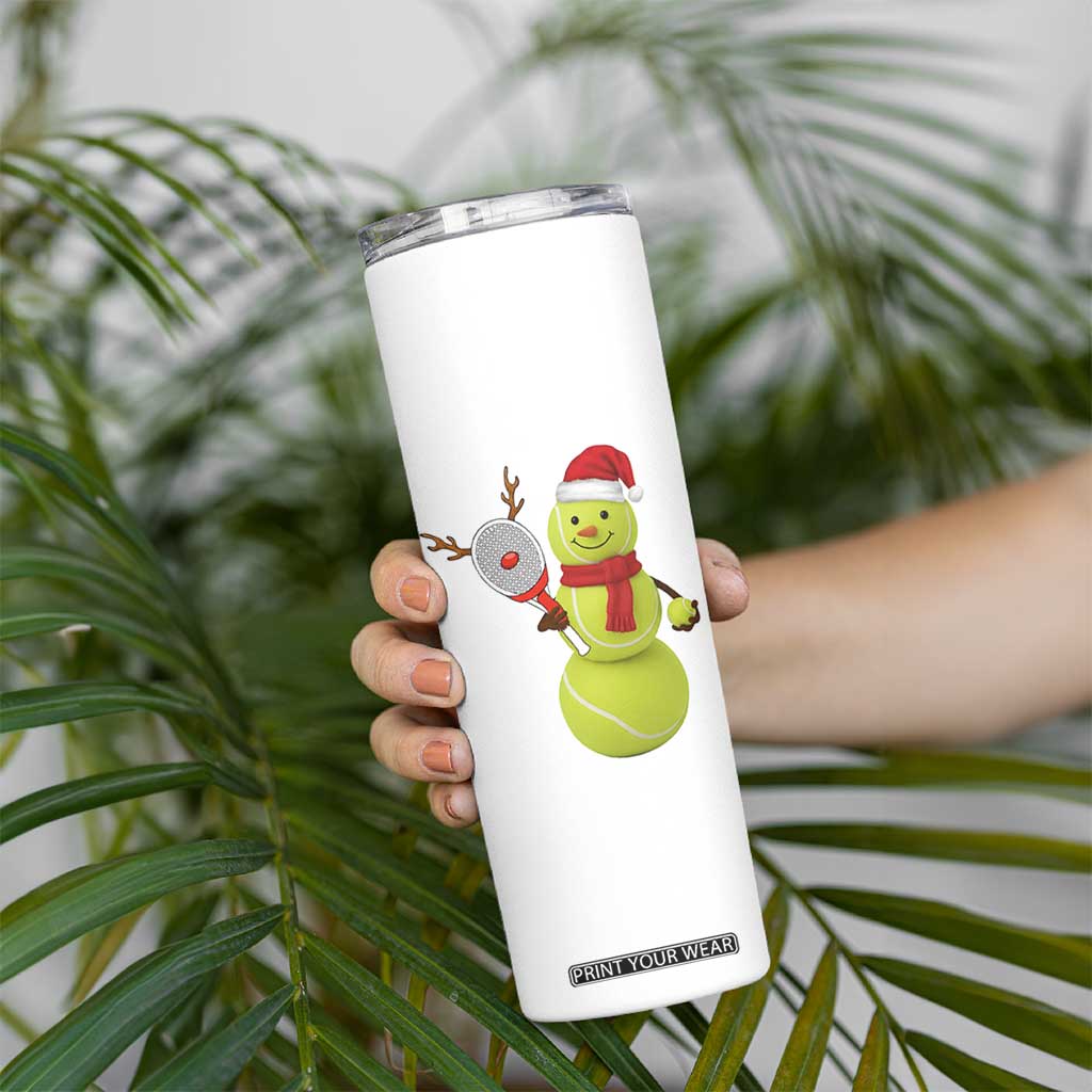 Funny Christmas Tennis Snowman Skinny Tumbler Tennis Lover Gift TS12 Print Your Wear