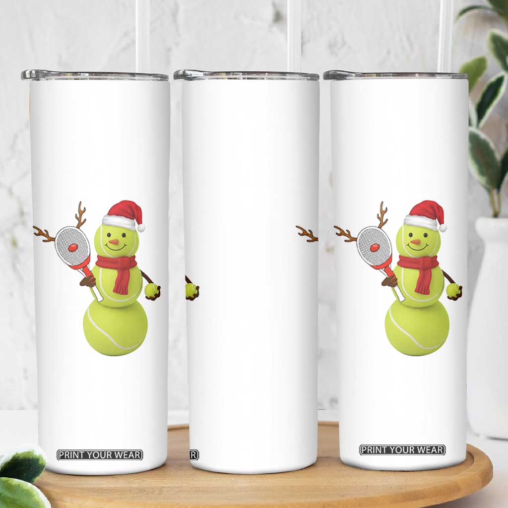 Funny Christmas Tennis Snowman Skinny Tumbler Tennis Lover Gift TS12 Print Your Wear