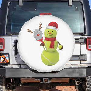 Funny Christmas Tennis Snowman Spare Tire Cover Tennis Lover Gift TS12 No hole Black Print Your Wear