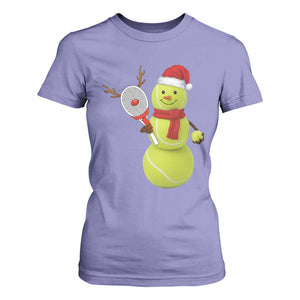 Funny Christmas Tennis Snowman T Shirt For Women Tennis Lover Gift TS12 Violet Print Your Wear
