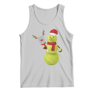 Funny Christmas Tennis Snowman Tank Top Tennis Lover Gift TS12 Ash Print Your Wear