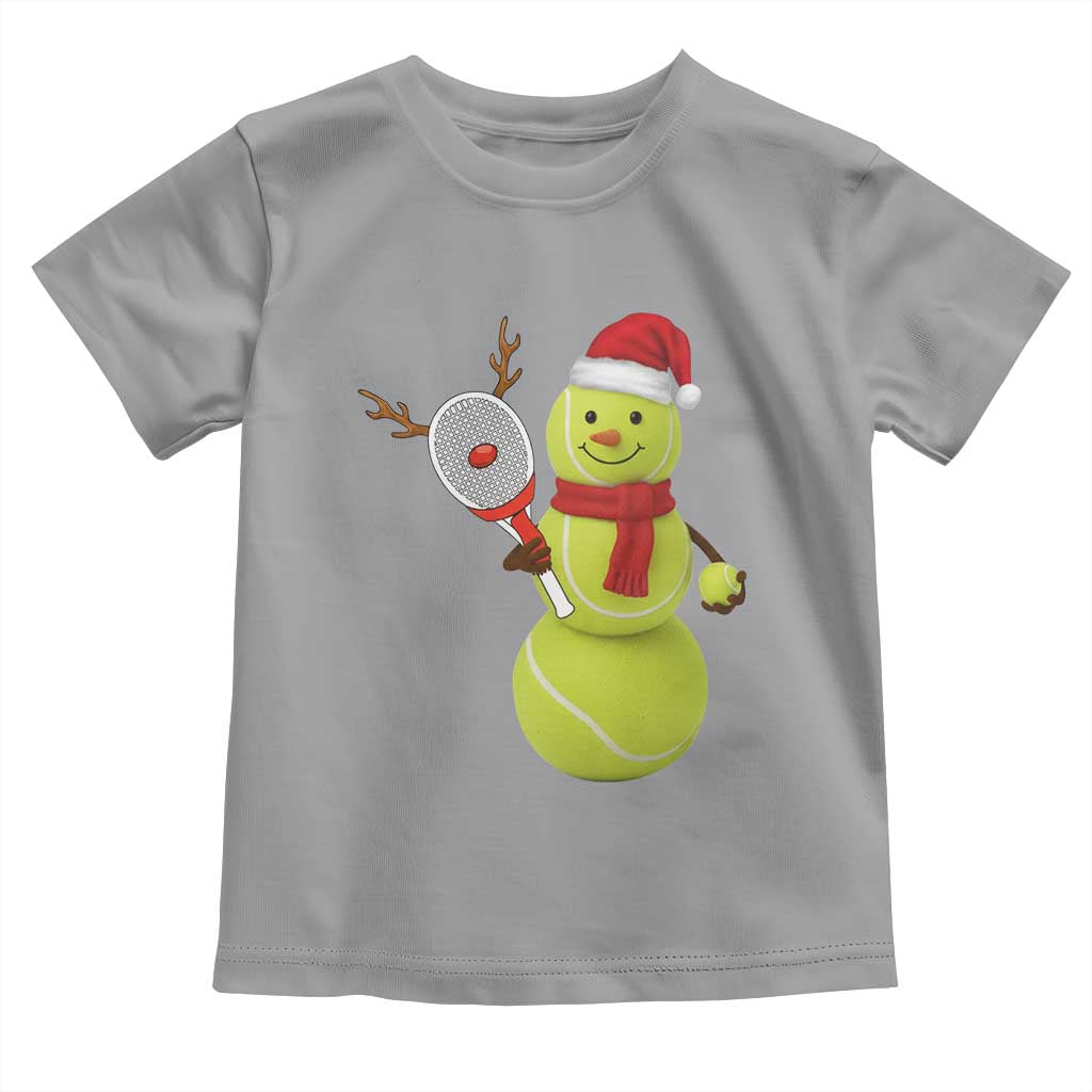 Funny Christmas Tennis Snowman Toddler T Shirt Tennis Lover Gift TS12 Sport Gray Print Your Wear