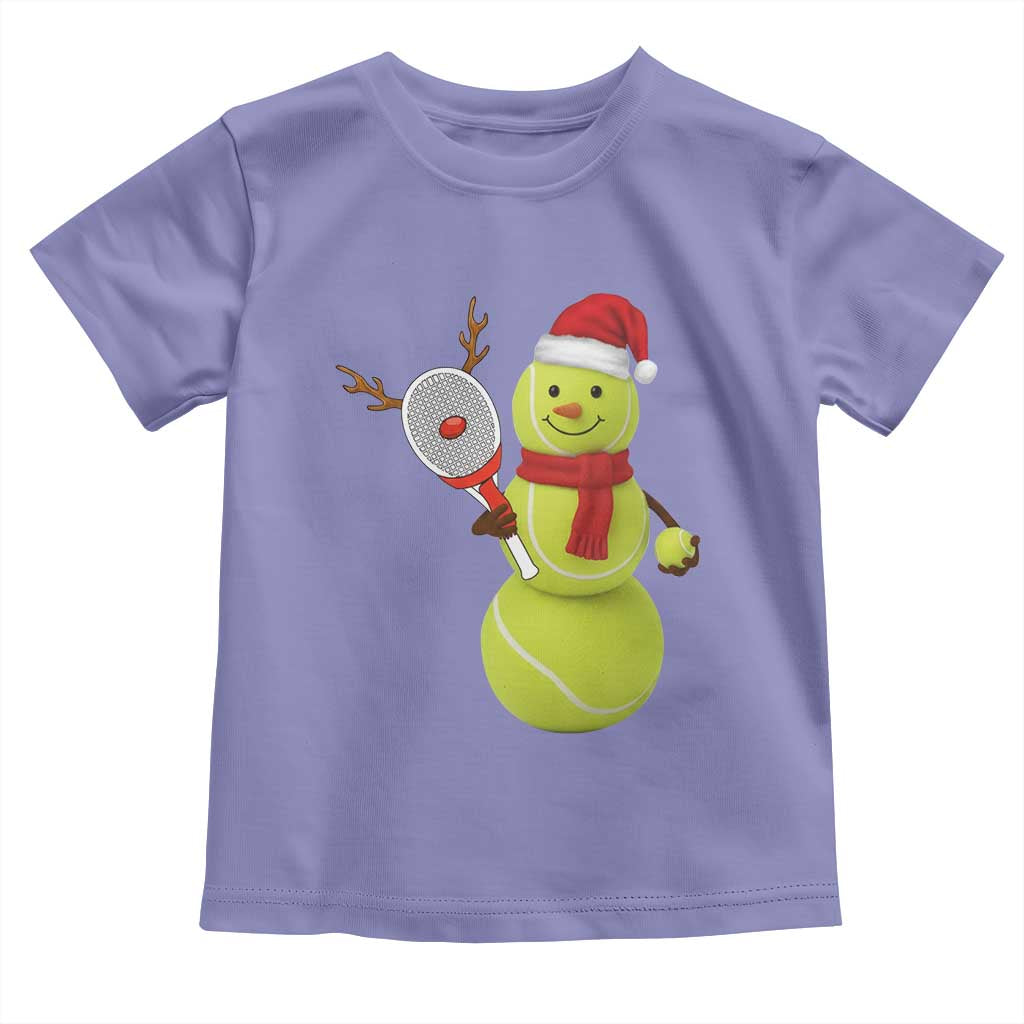 Funny Christmas Tennis Snowman Toddler T Shirt Tennis Lover Gift TS12 Violet Print Your Wear