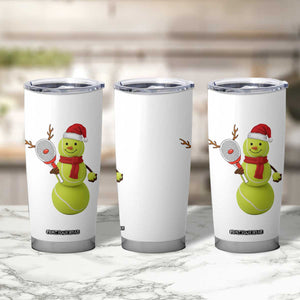 Funny Christmas Tennis Snowman Tumbler Cup Tennis Lover Gift TS12 Print Your Wear