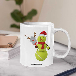 Funny Christmas Tennis Snowman Coffee Mug Tennis Lover Gift TS12 Print Your Wear