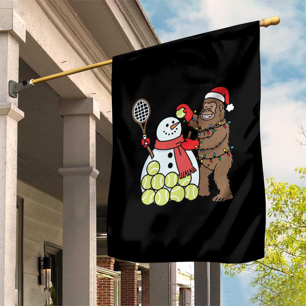 Funny Squatch Christmas Tennis Gift Garden Flag Bigfoot Player Enthusiast TS12 Print Your Wear