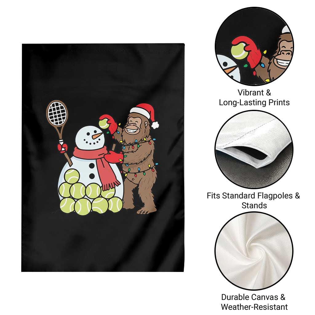 Funny Squatch Christmas Tennis Gift Garden Flag Bigfoot Player Enthusiast TS12 Print Your Wear
