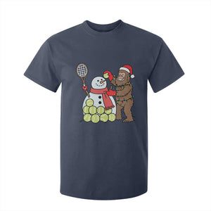 Funny Squatch Christmas Tennis Gift T Shirt For Kid Bigfoot Player Enthusiast TS12 Navy Print Your Wear