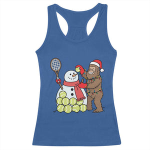 Funny Squatch Christmas Tennis Gift Racerback Tank Top Bigfoot Player Enthusiast TS12 Royal Blue Print Your Wear