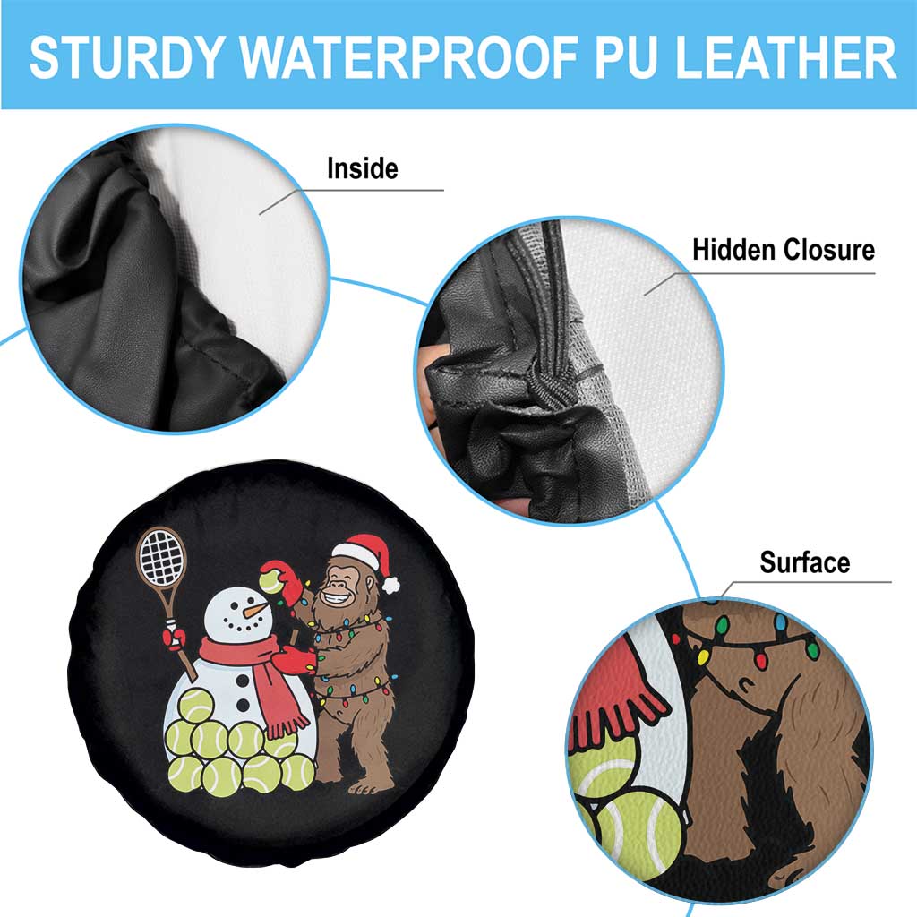 Funny Squatch Christmas Tennis Gift Spare Tire Cover Bigfoot Player Enthusiast TS12 Print Your Wear