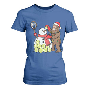 Funny Squatch Christmas Tennis Gift T Shirt For Women Bigfoot Player Enthusiast TS12 Royal Blue Print Your Wear