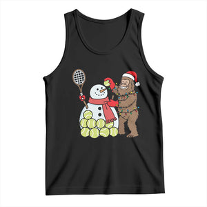 Funny Squatch Christmas Tennis Gift Tank Top Bigfoot Player Enthusiast TS12 Black Print Your Wear