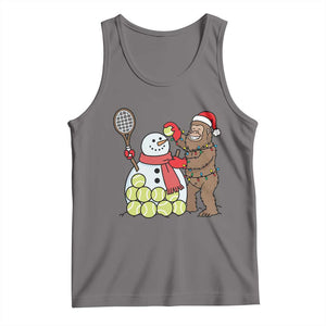 Funny Squatch Christmas Tennis Gift Tank Top Bigfoot Player Enthusiast TS12 Deep Heather Print Your Wear