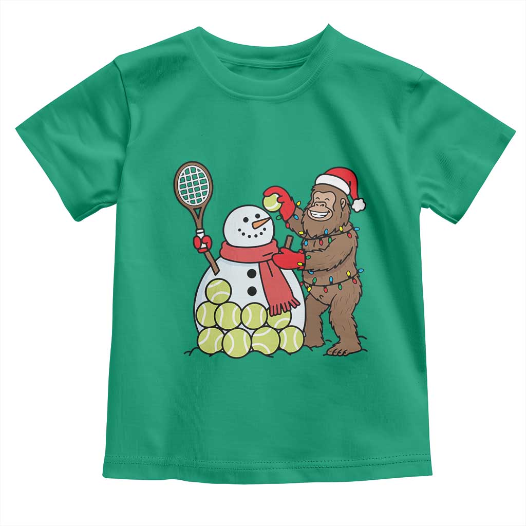 Funny Squatch Christmas Tennis Gift Toddler T Shirt Bigfoot Player Enthusiast TS12 Irish Green Print Your Wear