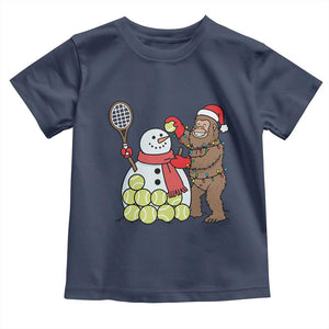 Funny Squatch Christmas Tennis Gift Toddler T Shirt Bigfoot Player Enthusiast TS12 Navy Print Your Wear