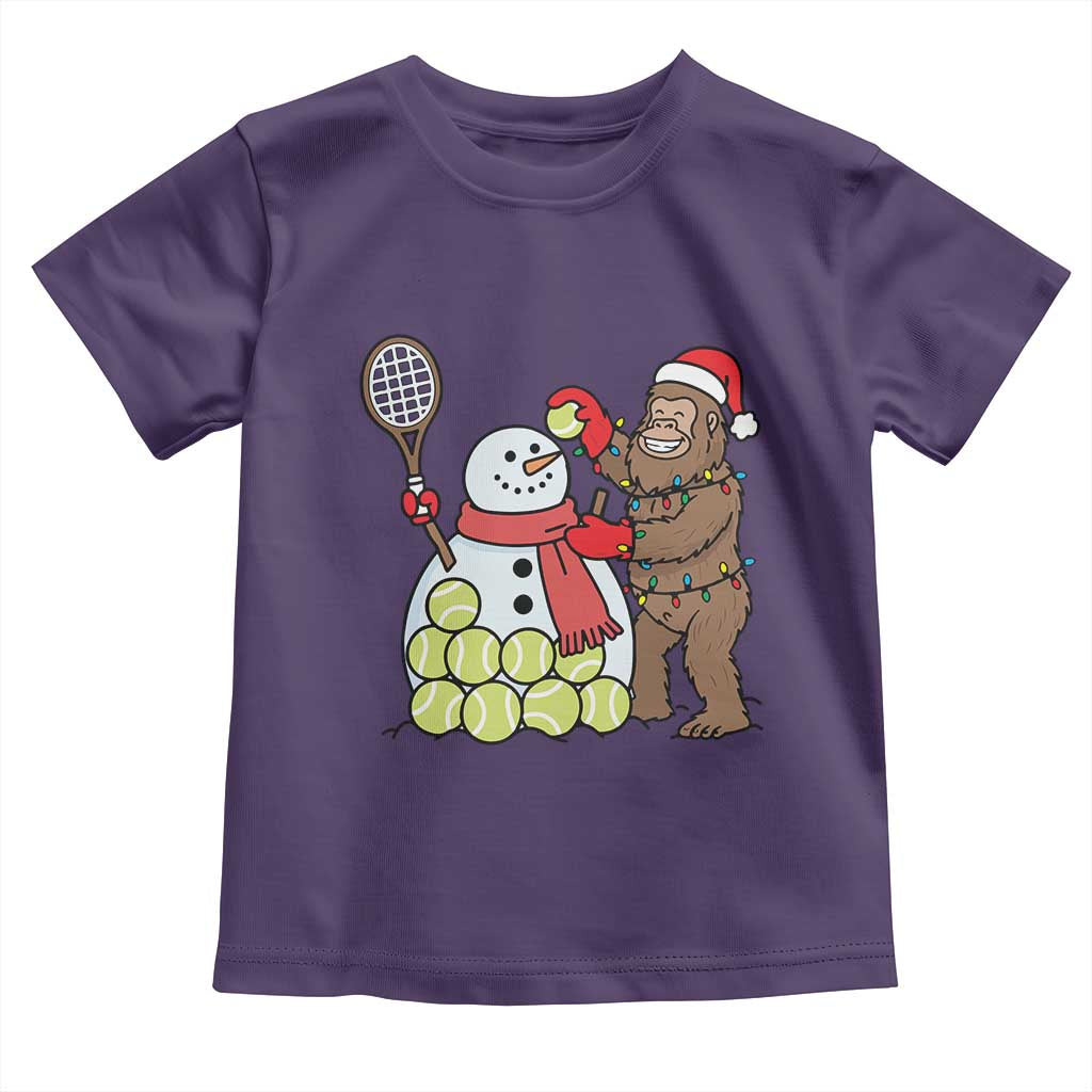 Funny Squatch Christmas Tennis Gift Toddler T Shirt Bigfoot Player Enthusiast TS12 Purple Print Your Wear