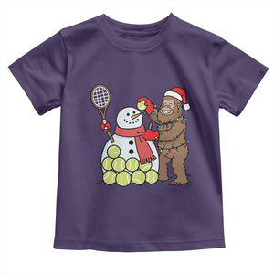 Funny Squatch Christmas Tennis Gift Toddler T Shirt Bigfoot Player Enthusiast TS12 Purple Print Your Wear