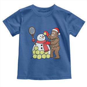 Funny Squatch Christmas Tennis Gift Toddler T Shirt Bigfoot Player Enthusiast TS12 Royal Blue Print Your Wear