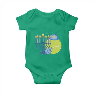 Jewish Tennis Player Hanukkah Baby Onesie Funny Racquet Lover Gift TS12 Irish Green Print Your Wear