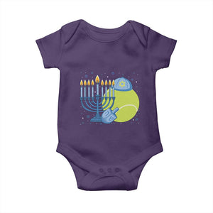Jewish Tennis Player Hanukkah Baby Onesie Funny Racquet Lover Gift TS12 Purple Print Your Wear