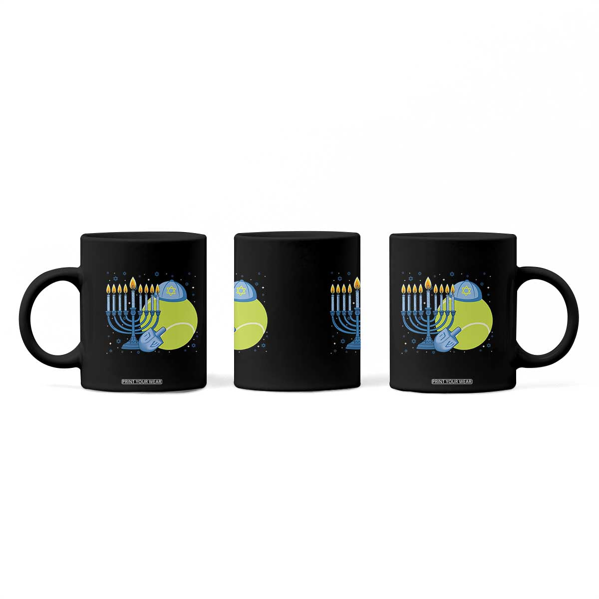 Jewish Tennis Player Hanukkah Coffee Mug Funny Racquet Lover Gift TS12 Print Your Wear