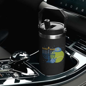 Jewish Tennis Player Hanukkah Flip Straw Tumbler Funny Racquet Lover Gift TS12 Print Your Wear