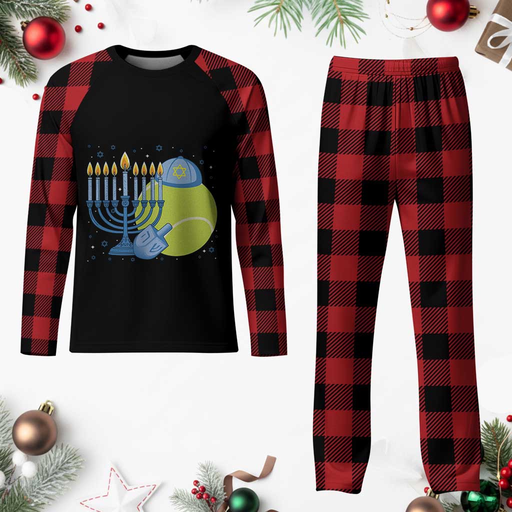 Jewish Tennis Player Hanukkah Plaid Pajama Set Funny Racquet Lover Gift TS12 Buffalo Plaid Print Your Wear