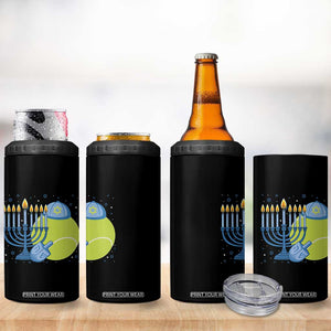 Jewish Tennis Player Hanukkah 4 in 1 Can Cooler Tumbler Funny Racquet Lover Gift TS12 Print Your Wear
