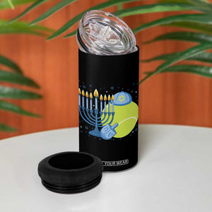 Jewish Tennis Player Hanukkah 4 in 1 Can Cooler Tumbler Funny Racquet Lover Gift TS12 Print Your Wear