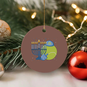 Jewish Tennis Player Hanukkah Ceramic Ornament Funny Racquet Lover Gift TS12 1pc Mocha Print Your Wear